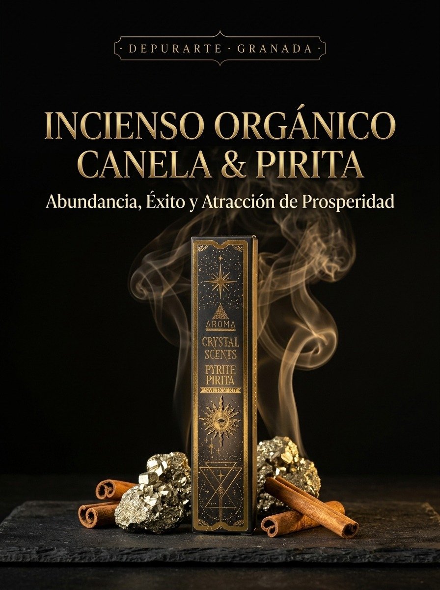 Diseño de post 4:5 para Instagram de Depurarte Granada Incienso Canela y Pirita